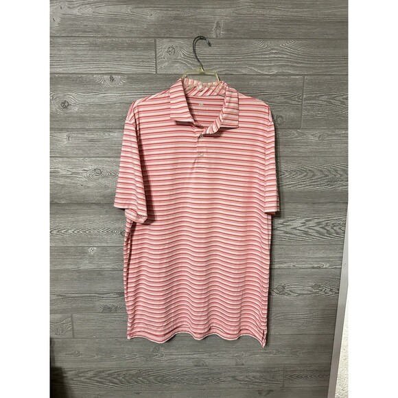 Southern Tide Men’s XL Ryder Performance Polo-Kendrick Heather Rose Blush‎ Pink - Picture 3 of 8